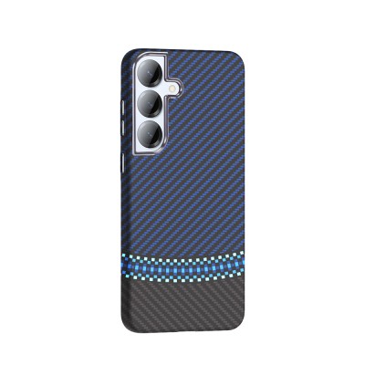 Galaxy S25 Kılıf M-safe Şarj Özellikli Karbon Fiber Görünümlü Zore Gros Kapak - 8