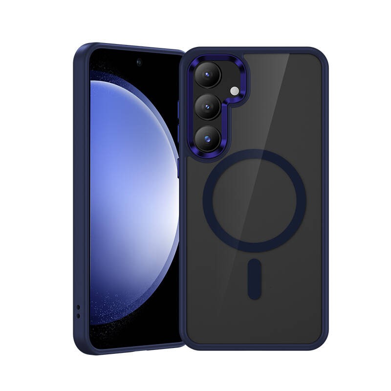 Galaxy S25 Kılıf M-safe Şarj Özellikli Şeffaf Arka Yüzey Benks MagClap TPU Çerçeve Kapak - 16
