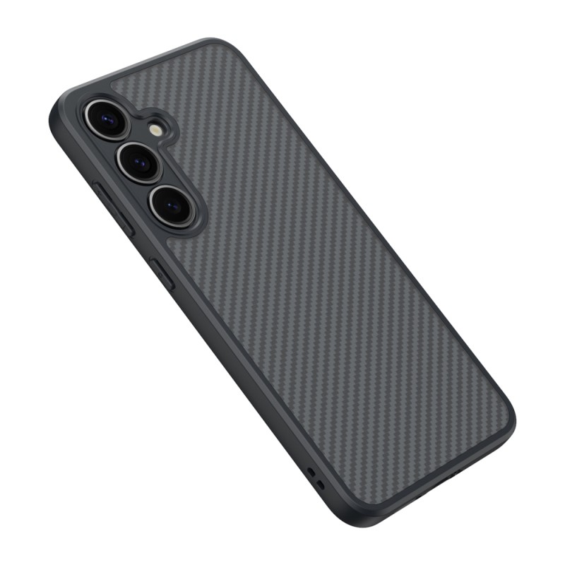 Galaxy S25 Kılıf M-safe Şarj Özellikli Karbon Fiber Tasarımlı Zore Elnino Kapak - 5