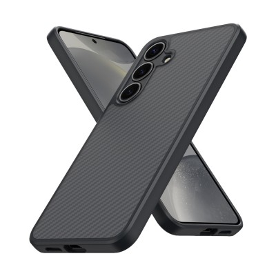 Galaxy S25 Kılıf M-safe Şarj Özellikli Karbon Fiber Tasarımlı Zore Elnino Kapak - 8