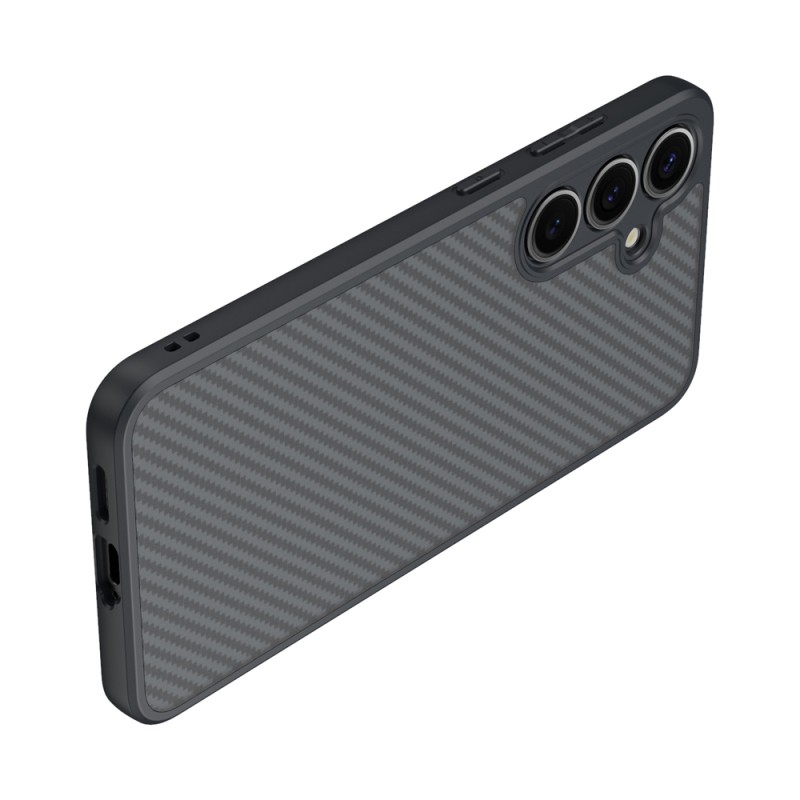 Galaxy S25 Kılıf M-safe Şarj Özellikli Karbon Fiber Tasarımlı Zore Elnino Kapak - 10
