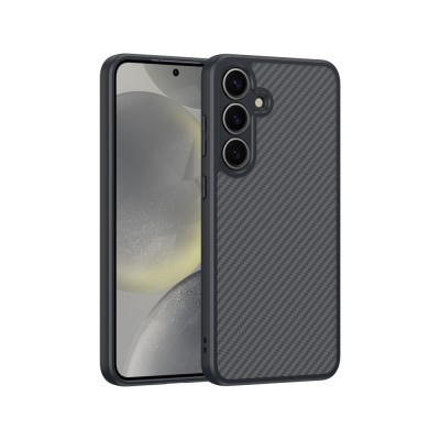 Galaxy S25 Kılıf M-safe Şarj Özellikli Karbon Fiber Tasarımlı Zore Elnino Kapak - 2