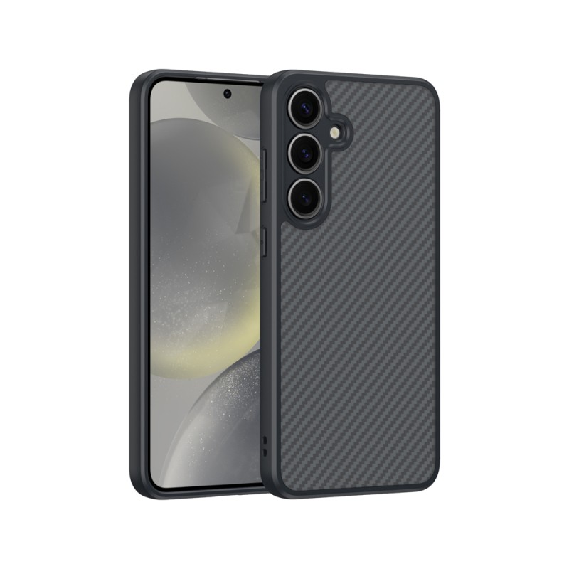 Galaxy S25 Kılıf M-safe Şarj Özellikli Karbon Fiber Tasarımlı Zore Elnino Kapak - 2