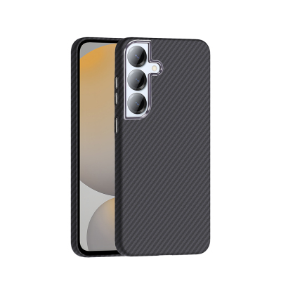 Galaxy S25 Plus Case M-safe Charging Feature Carbon Fiber Look Zore Gros Cover - Zore