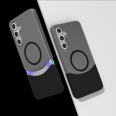 Galaxy S25 Plus Kılıf M-Safe Şarj Özellikli Mıknatıslı Zore Duble Kapak - Zore