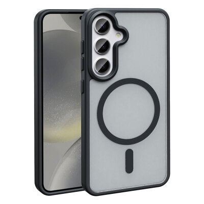 Galaxy S25 Plus Kılıf M-safe Şarj Özellikli Mat Arka Yüzey Zore Sio Kapak - Zore