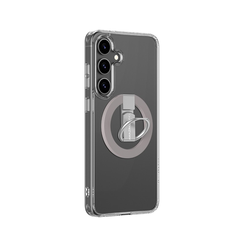 Galaxy S25 Plus Kılıf M-safe Şarj Özellikli Yüzük Standlı Amazingthing Minimal Grip Serisi Kapak - 4