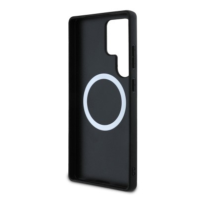 Galaxy S25 Ultra Case BMW Original Licensed M-Safe Charging Feature Carbon Fiber Design and Metal Logo PU Leather Cover - 7