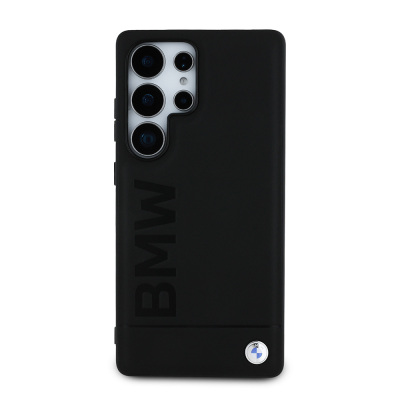 Galaxy S25 Ultra Case BMW Original Licensed Magsafe Charging Feature Hot Stamp Logo Leather Cover - BMW