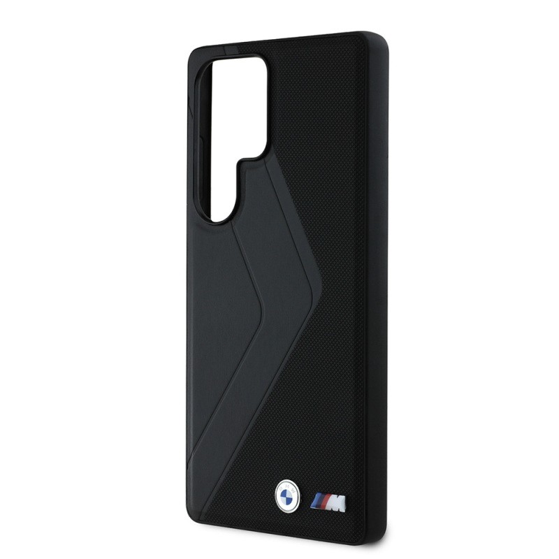 Galaxy S25 Ultra Case BMW Original Licensed Magsafe Charging Feature M Logo Oversize Striped PU Leather Cover - 6