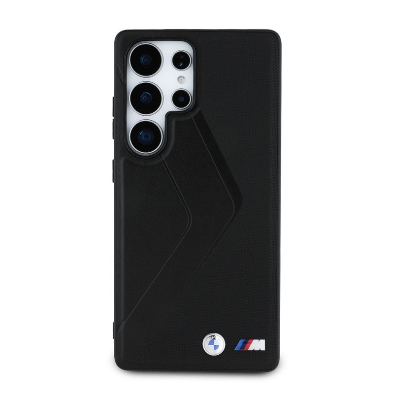 Galaxy S25 Ultra Case BMW Original Licensed Magsafe Charging Feature M Logo Oversize Striped PU Leather Cover - 2
