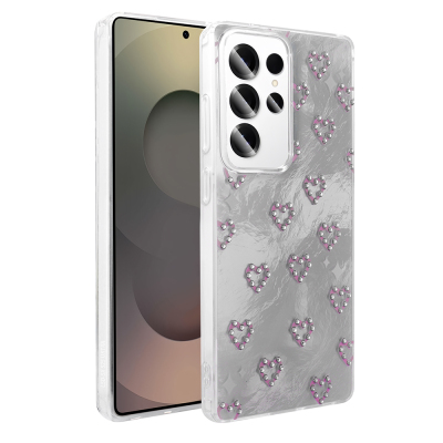 Galaxy S25 Ultra Case Camera Protection Figured Zore Ponti Silicone Cover - Zore