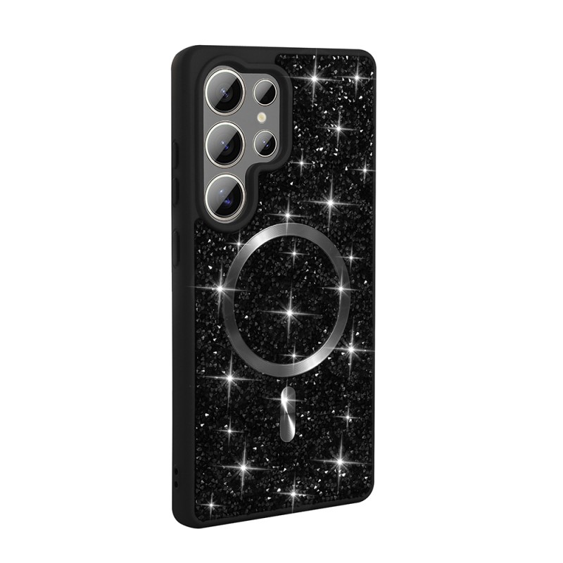 Galaxy S25 Ultra Case Diamond Design Magsafe Charging Feature Zore Mosaic Silicone Cover - 3