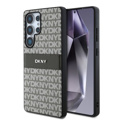 Galaxy S25 Ultra Case DKNY Original Licensed Card Holder 3D Written Repeat Texture Pattern Cover - 4