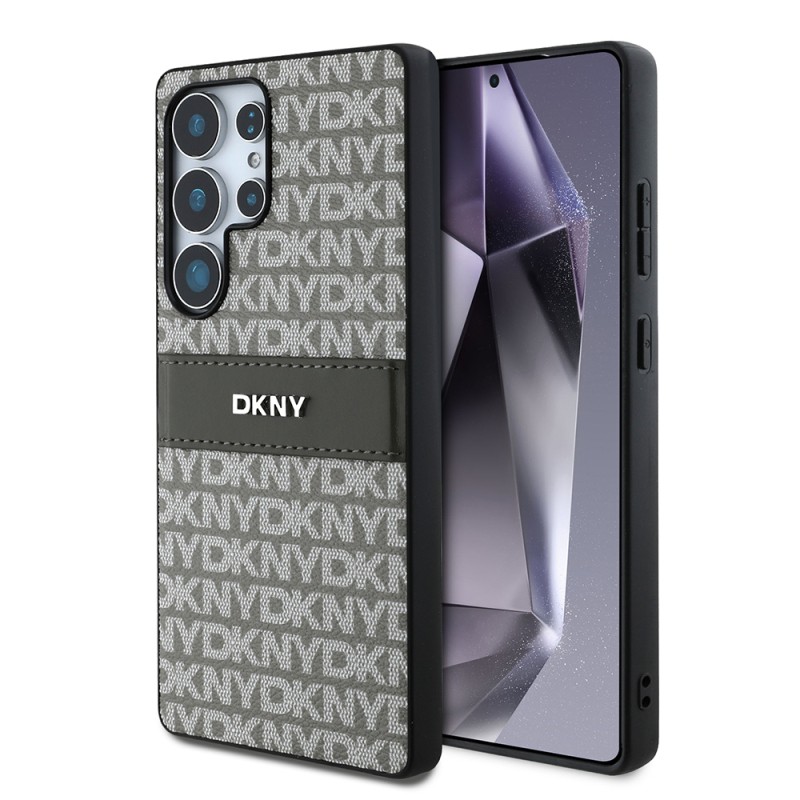Galaxy S25 Ultra Case DKNY Original Licensed Card Holder 3D Written Repeat Texture Pattern Cover - 4