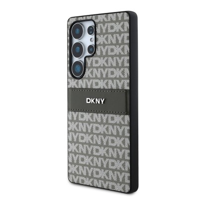 Galaxy S25 Ultra Case DKNY Original Licensed Card Holder 3D Written Repeat Texture Pattern Cover - 5
