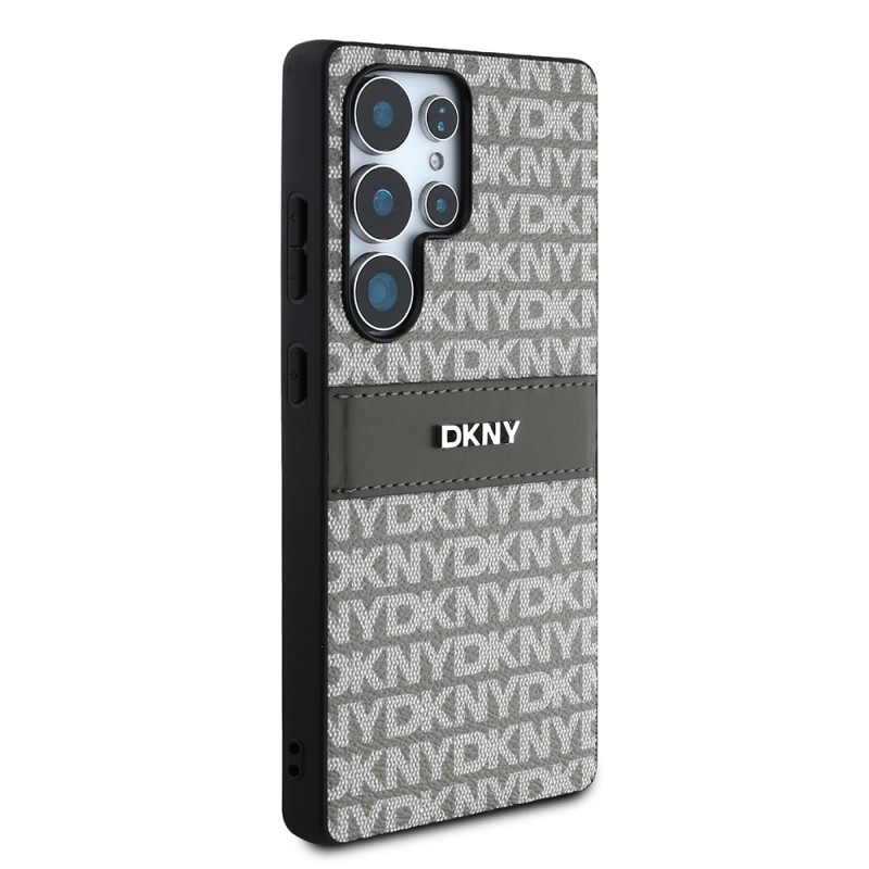 Galaxy S25 Ultra Case DKNY Original Licensed Card Holder 3D Written Repeat Texture Pattern Cover - 6