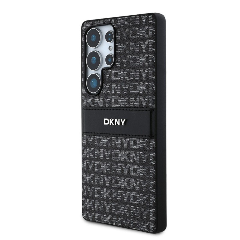 Galaxy S25 Ultra Case DKNY Original Licensed Card Holder 3D Written Repeat Texture Pattern Cover - 12