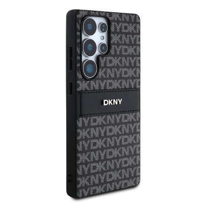 Galaxy S25 Ultra Case DKNY Original Licensed Card Holder 3D Written Repeat Texture Pattern Cover - 13