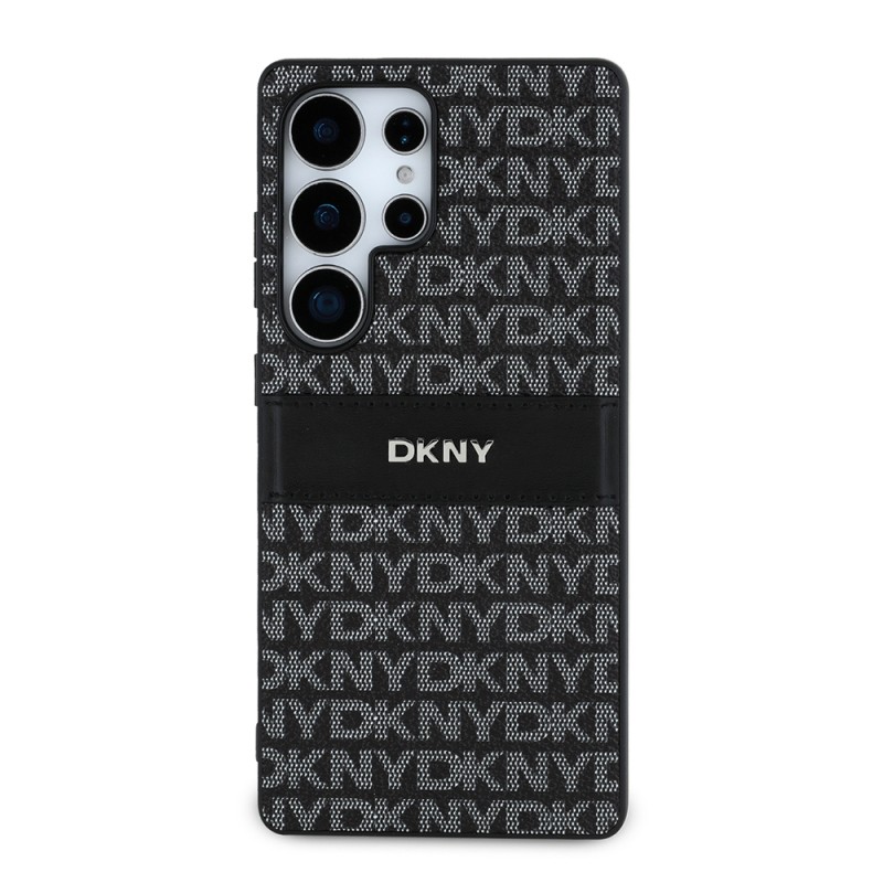 Galaxy S25 Ultra Case DKNY Original Licensed Card Holder 3D Written Repeat Texture Pattern Cover - 3