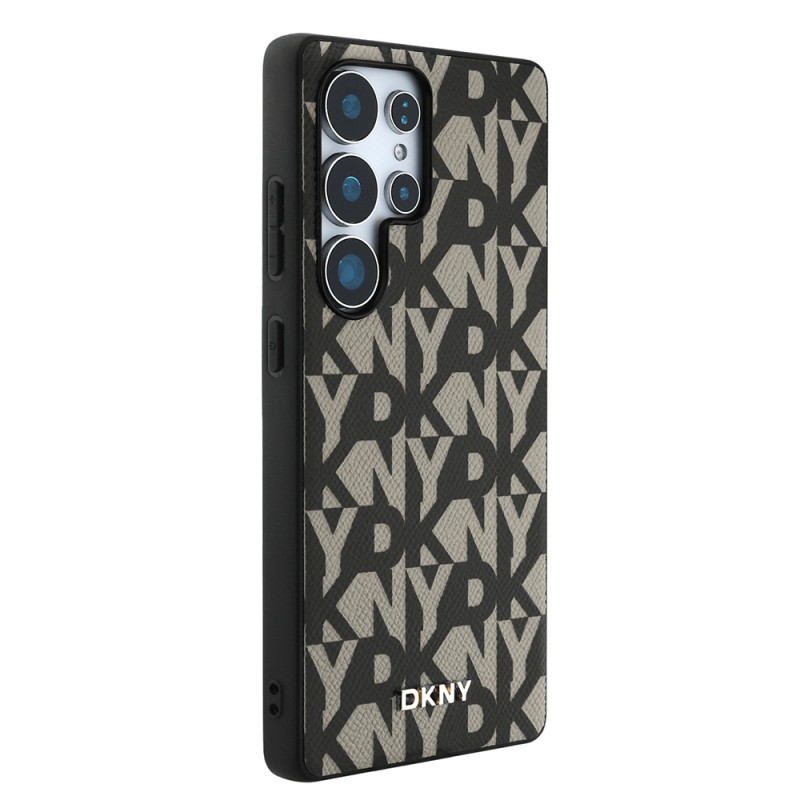Galaxy S25 Ultra Case DKNY Original Licensed M-safe Charging Feature 3D Printed Grid Pattern Cover - 5