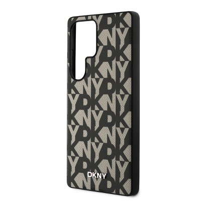 Galaxy S25 Ultra Case DKNY Original Licensed M-safe Charging Feature 3D Printed Grid Pattern Cover - 6
