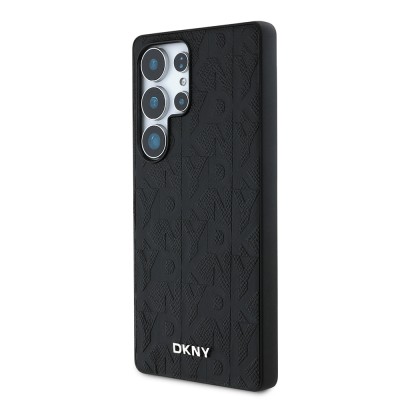 Galaxy S25 Ultra Case DKNY Original Licensed Magnetic PU Leather Grid Pattern Cover - 4