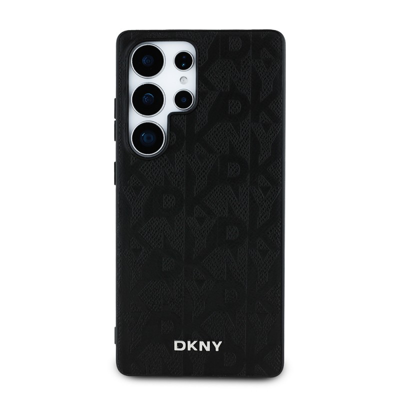Galaxy S25 Ultra Case DKNY Original Licensed Magnetic PU Leather Grid Pattern Cover - 5