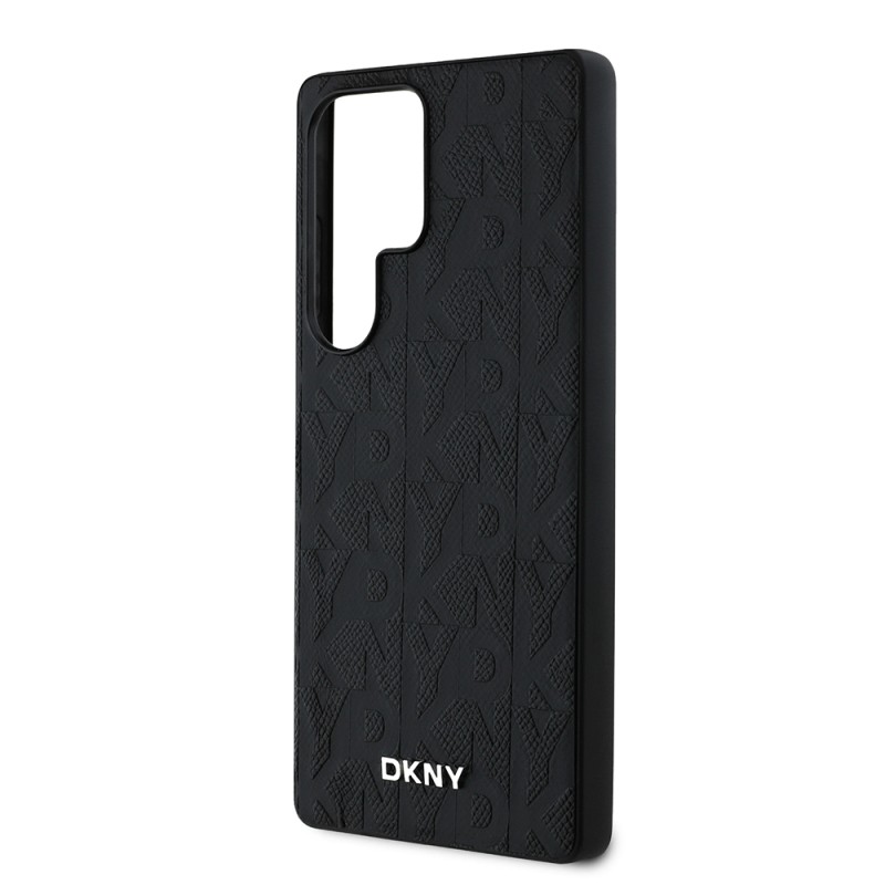 Galaxy S25 Ultra Case DKNY Original Licensed Magnetic PU Leather Grid Pattern Cover - 8