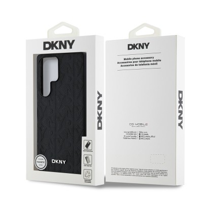Galaxy S25 Ultra Case DKNY Original Licensed Magnetic PU Leather Grid Pattern Cover - 10