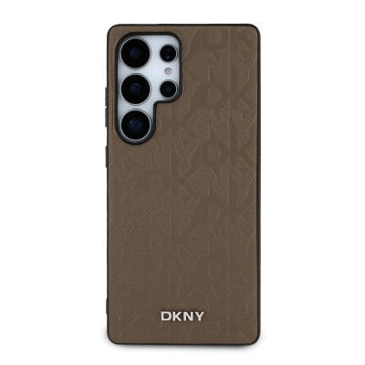 Galaxy S25 Ultra Case DKNY Original Licensed Magnetic PU Leather Grid Pattern Cover - 12