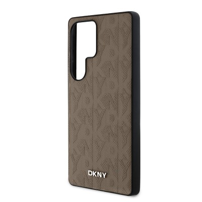 Galaxy S25 Ultra Case DKNY Original Licensed Magnetic PU Leather Grid Pattern Cover - 15