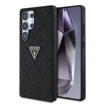 Galaxy S25 Ultra Case Guess Original Licensed 4G Patterned Hot Stamped Triangle Logo Cover - 9