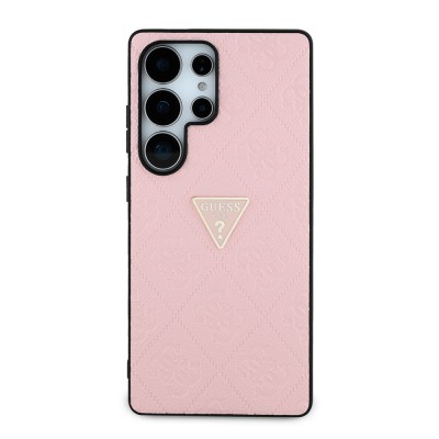 Galaxy S25 Ultra Case Guess Original Licensed 4G Patterned Hot Stamped Triangle Logo Cover - 3