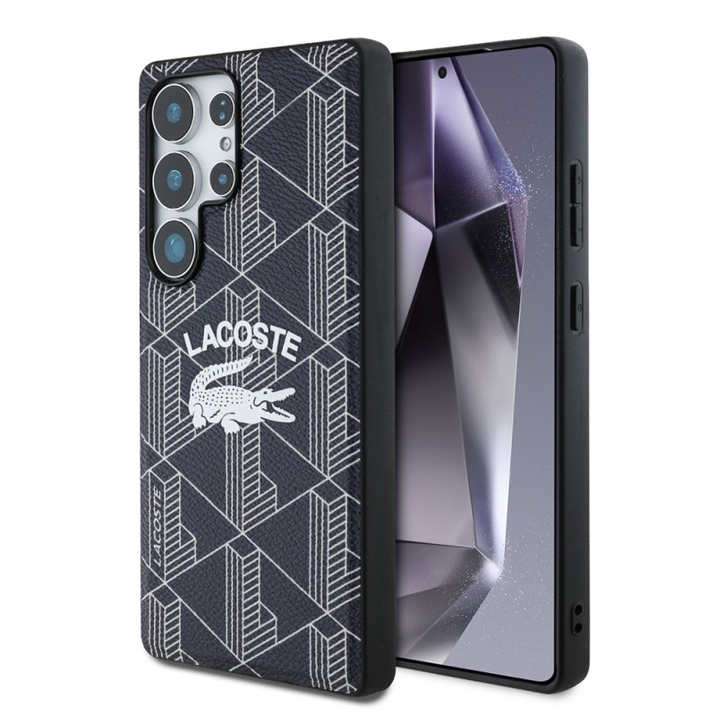 Galaxy S25 Ultra Case Lacoste Original Licensed Magsafe Charging Mono Vintage Logo Cover - 16