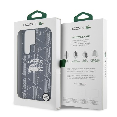 Galaxy S25 Ultra Case Lacoste Original Licensed Magsafe Charging Mono Vintage Logo Cover - 17