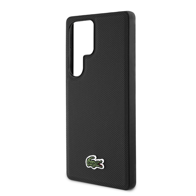 Galaxy S25 Ultra Case Lacoste Original Licensed PU Pique Patterned Back Surface Iconic Crocodile Woven Logo Cover - 17