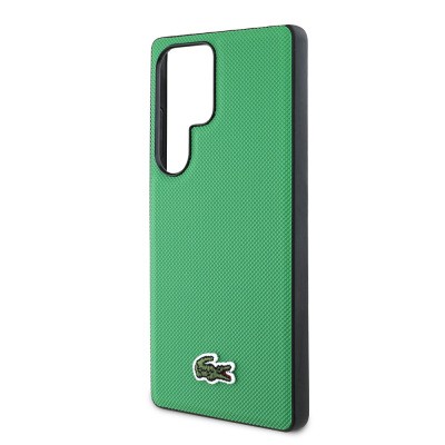Galaxy S25 Ultra Case Lacoste Original Licensed PU Pique Patterned Back Surface Iconic Crocodile Woven Logo Cover - 8