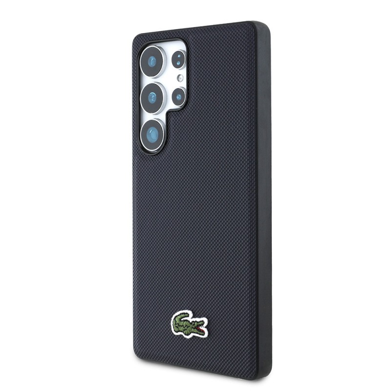 Galaxy S25 Ultra Case Lacoste Original Licensed PU Pique Patterned Back Surface Iconic Crocodile Woven Logo Cover - 21
