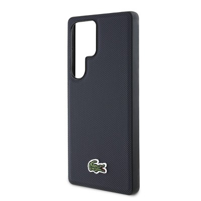 Galaxy S25 Ultra Case Lacoste Original Licensed PU Pique Patterned Back Surface Iconic Crocodile Woven Logo Cover - 24