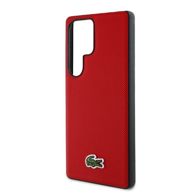 Galaxy S25 Ultra Case Lacoste Original Licensed PU Pique Patterned Back Surface Iconic Crocodile Woven Logo Cover - 31