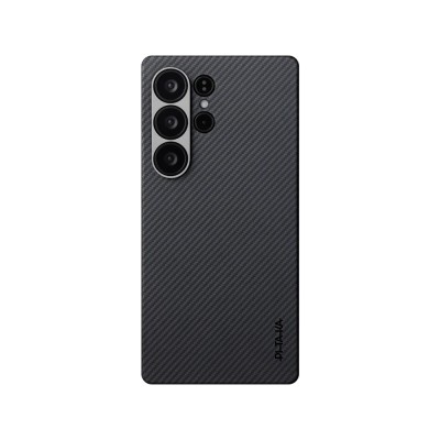 Galaxy S25 Ultra Case Magsafe Charging Feature 600D Aramid Fiber Pitaka Ultra-Slim Classic Series Black-Grey Twill Cover - 2