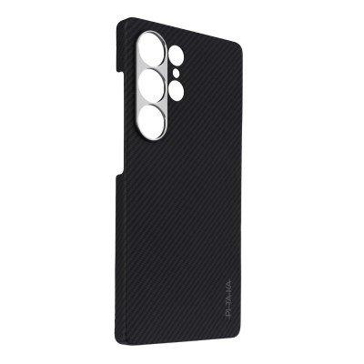 Galaxy S25 Ultra Case Magsafe Charging Feature 600D Aramid Fiber Pitaka Ultra-Slim Classic Series Black-Grey Twill Cover - 4