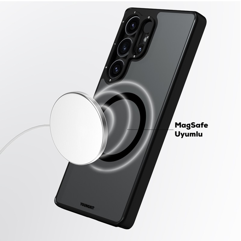 Galaxy S25 Ultra Case Magsafe Charging Featured Glass Back Surface TPU Youngkit Gemstone Series Cover - 10