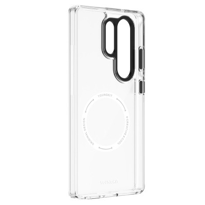 Galaxy S25 Ultra Case Magsafe Charging Featured Glass Back Surface TPU Youngkit Gemstone Series Cover - 8
