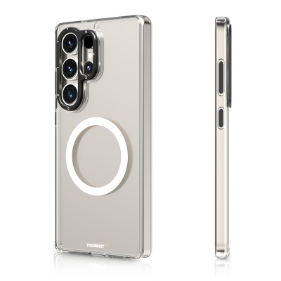 Galaxy S25 Ultra Case Magsafe Charging Featured Glass Back Surface TPU Youngkit Gemstone Series Cover - 3