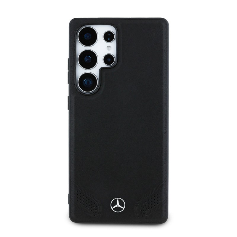 Galaxy S25 Ultra Case Mercedes Benz Original Licensed Magsafe Charging Leather Design Simple Cover - 1