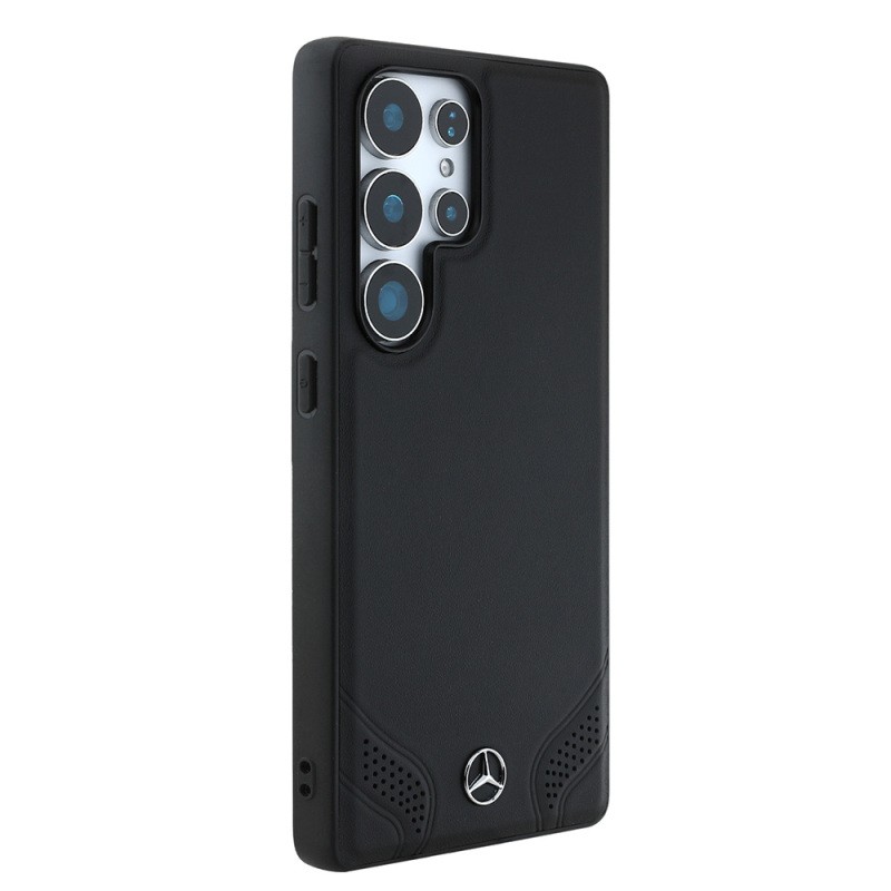 Galaxy S25 Ultra Case Mercedes Benz Original Licensed Magsafe Charging Leather Design Simple Cover - 4