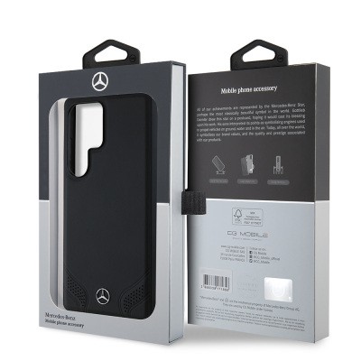 Galaxy S25 Ultra Case Mercedes Benz Original Licensed Magsafe Charging Leather Design Simple Cover - 9