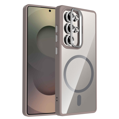 Galaxy S25 Ultra Case Stand Camera Lens Gift M-Safe Charging Feature Zore Etro Cover - Zore